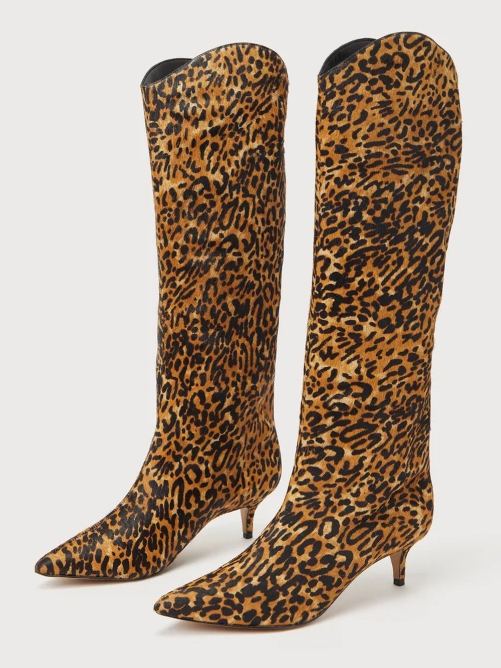 SCHUTZ Maryana Natural Calf Hair Leather Knee-High Boots - Picture 2 of 12